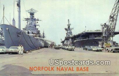 Norfolk Naval Base - Virginia VA Postcard