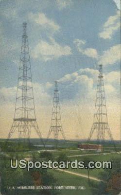 US Wireless Station - Fort Myer, Virginia VA Postcard