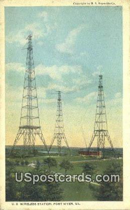US Wireless Station - Fort Myer, Virginia VA Postcard