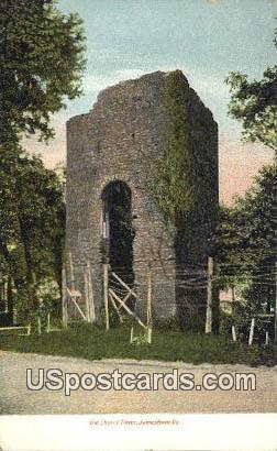 Old Church Tower - Jamestown, Virginia VA Postcard