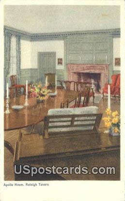 Apollo Room, Raleigh Tavern - Williamsburg, Virginia VA Postcard