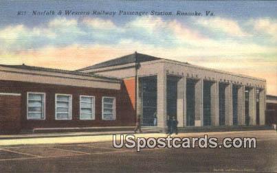 Norfolk & Western Railway Passenger Station - Roanoke, Virginia VA Postcard