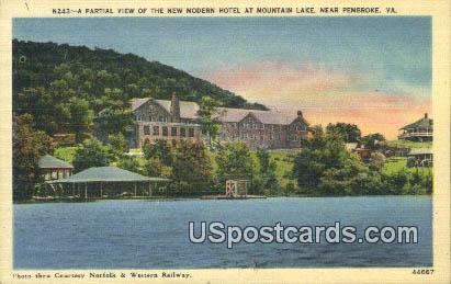 New Modern Hotel - Pembroke, Virginia VA Postcard