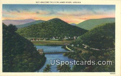 Balcony Falls - James River, Virginia VA Postcard