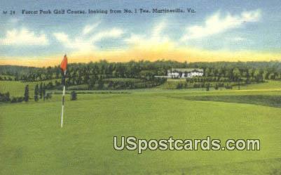 Forest Park Golf Course - Martinsville, Virginia VA Postcard