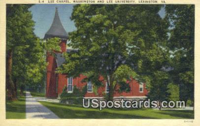 Lee Chapel, Washington & Lee University - Lexington, Virginia VA Postcard