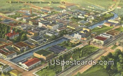 Business Section - Pulaski, Virginia VA Postcard