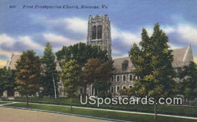 First Presbyterian Church - Roanoke, Virginia VA Postcard