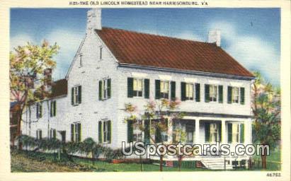 Old Lincoln Homestead - Harrisonburg, Virginia VA Postcard