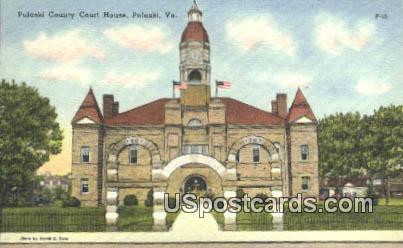 Pulaski County Court House - Virginia VA Postcard