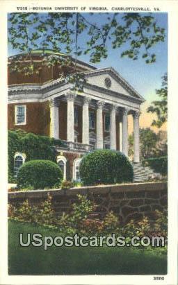 Rotunda, University of Virginia - Charlottesville Postcard