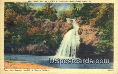 Waterfall - Buena Vista, Virginia VA Postcard