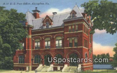 US Post Office - Abingdon, Virginia VA Postcard