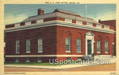 US Post Office - Salem, Virginia VA Postcard