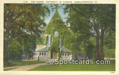 Chapel, University of Virginia - Charlottesville Postcard