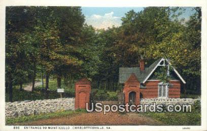 Monticello - Charlottesville, Virginia VA Postcard