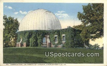 Observatory, University of Virginia - Charlottesville Postcard