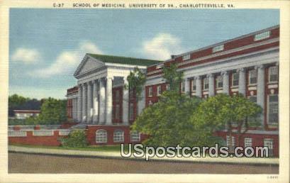 School of Medicine, University of Virginia - Charlottesville Postcard