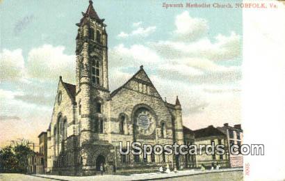 Epworth Methodist Church - Norfolk, Virginia VA Postcard