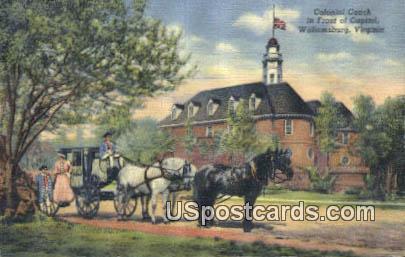 Colonial Church - Williamsburg, Virginia VA Postcard