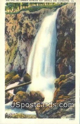 Falling Springs - Covington, Virginia VA Postcard
