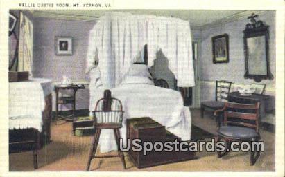 Nellie Custis Room - Mt Vernon, Virginia VA Postcard