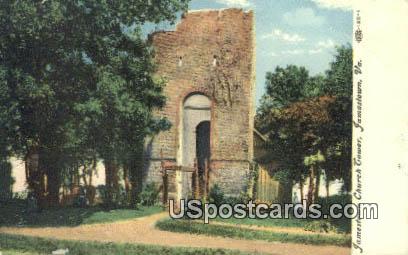 Jamestown Church Tower - Virginia VA Postcard