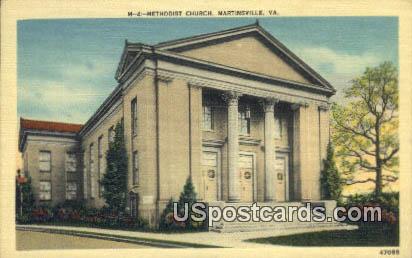 Methodist Church - Martinsville, Virginia VA Postcard