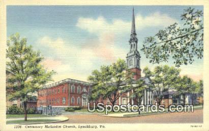 Centenary Methodist Church - Lynchburg, Virginia VA Postcard