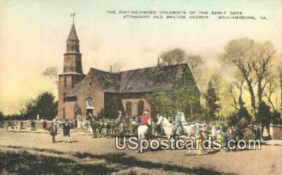 Distinguished Colonists, Old Bruton Church - Williamsburg, Virginia VA Postcard