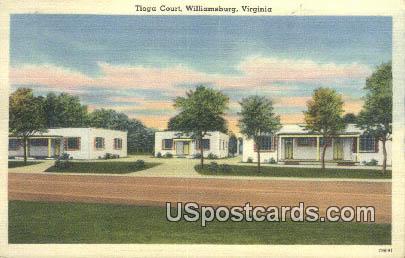 Tioga Court - Williamsburg, Virginia VA Postcard