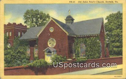Old Saint Paul's Church - Norfolk, Virginia VA Postcard