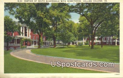 Hollins College, VA Postcard       ;         Hollins College, Virginia