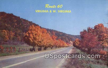 Route 60 - Covington, Virginia VA Postcard
