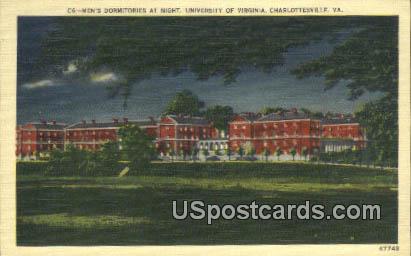 Men's Dormitory, University of Virginia - Charlottesville Postcard