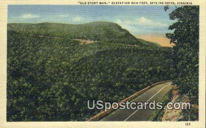 Old Stony Man - Skyline Drive, Virginia VA Postcard