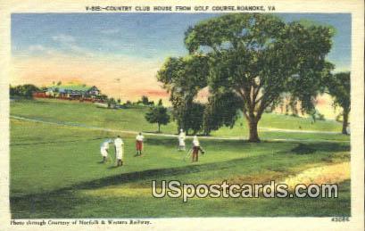 Country Club House - Roanoke, Virginia VA Postcard
