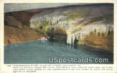 Underground River, Endless Caverns - New Market, Virginia VA Postcard
