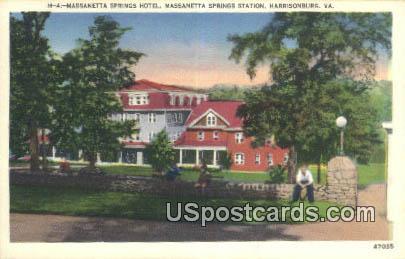 Massanetta Springs Hotel - Harrisonburg, Virginia VA Postcard