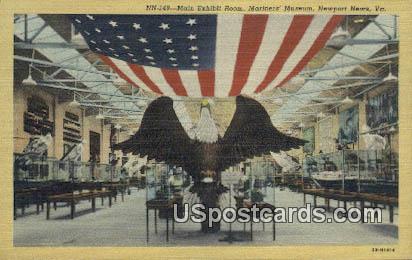 Main Exhibit Room, Mariner's Museum - Newport News, Virginia VA Postcard