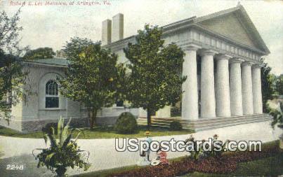 Robert E Lee Mansion - Arlington, Virginia VA Postcard