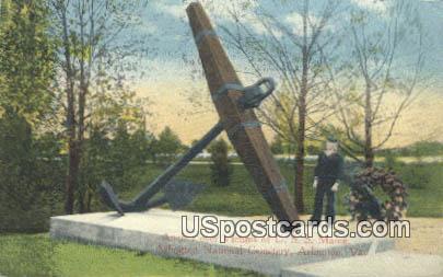 Anchor, USS Maine - Arlington, Virginia VA Postcard