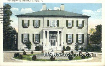 Governor's Mansion - Richmond, Virginia VA Postcard