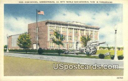 High School - Harrisonburg, Virginia VA Postcard