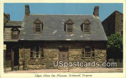 Edgar Allen Poe Shrine - Richmond, Virginia VA Postcard