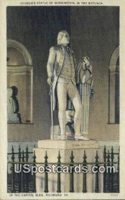 Houdon's Statue of Washington - Richmond, Virginia VA Postcard