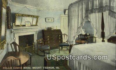 Nellie Custis's Room - Mount Vernon, Virginia VA Postcard