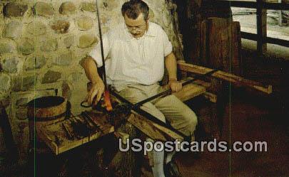 Master Glassblower - Jamestown, Virginia VA Postcard