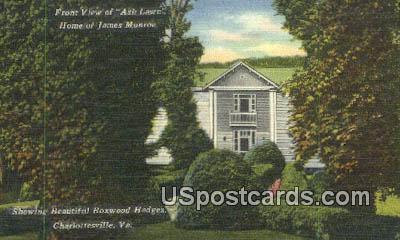 Ash Lawn, President James Monroe - Charlottesville, Virginia VA Postcard