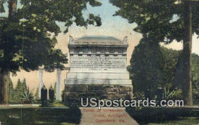 Tomb of the Unknown Dead - Arlington, Virginia VA Postcard
